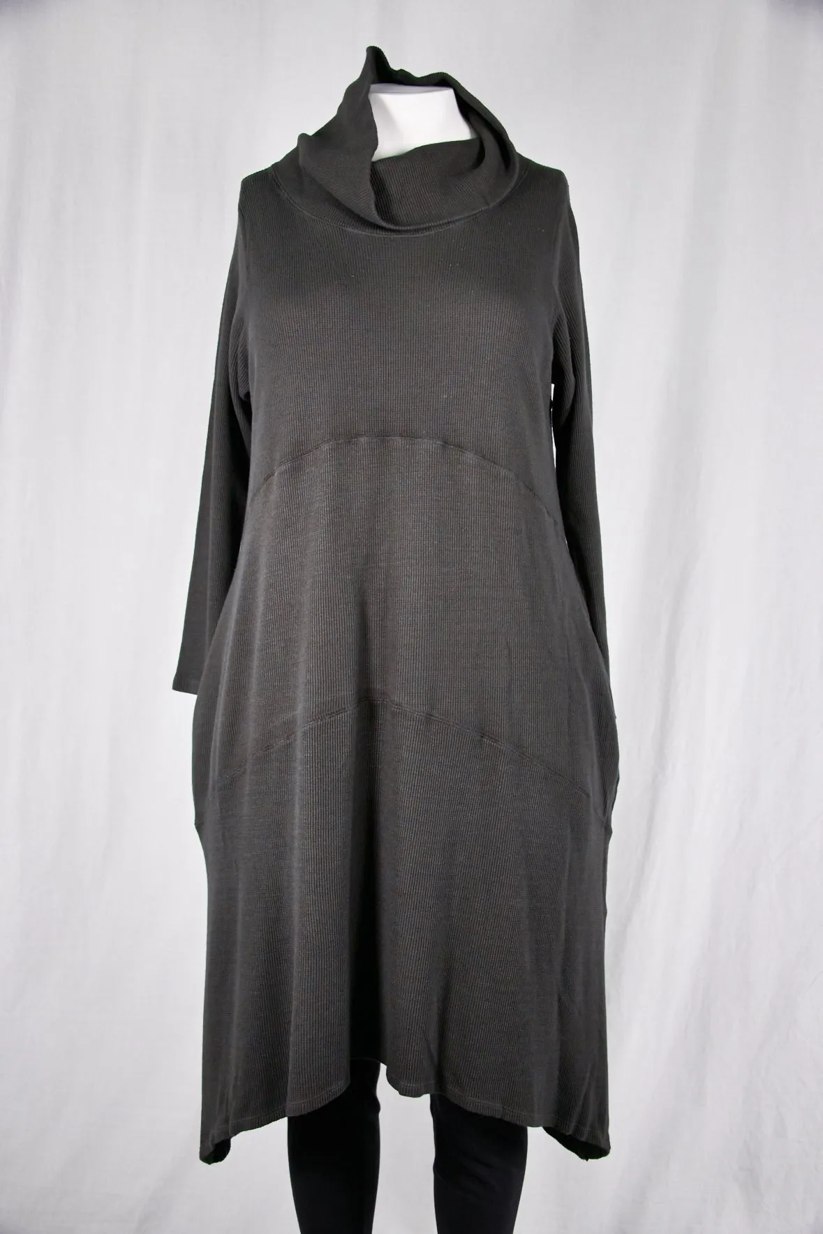 7220 Druid Cowl Dress-Soot-U
