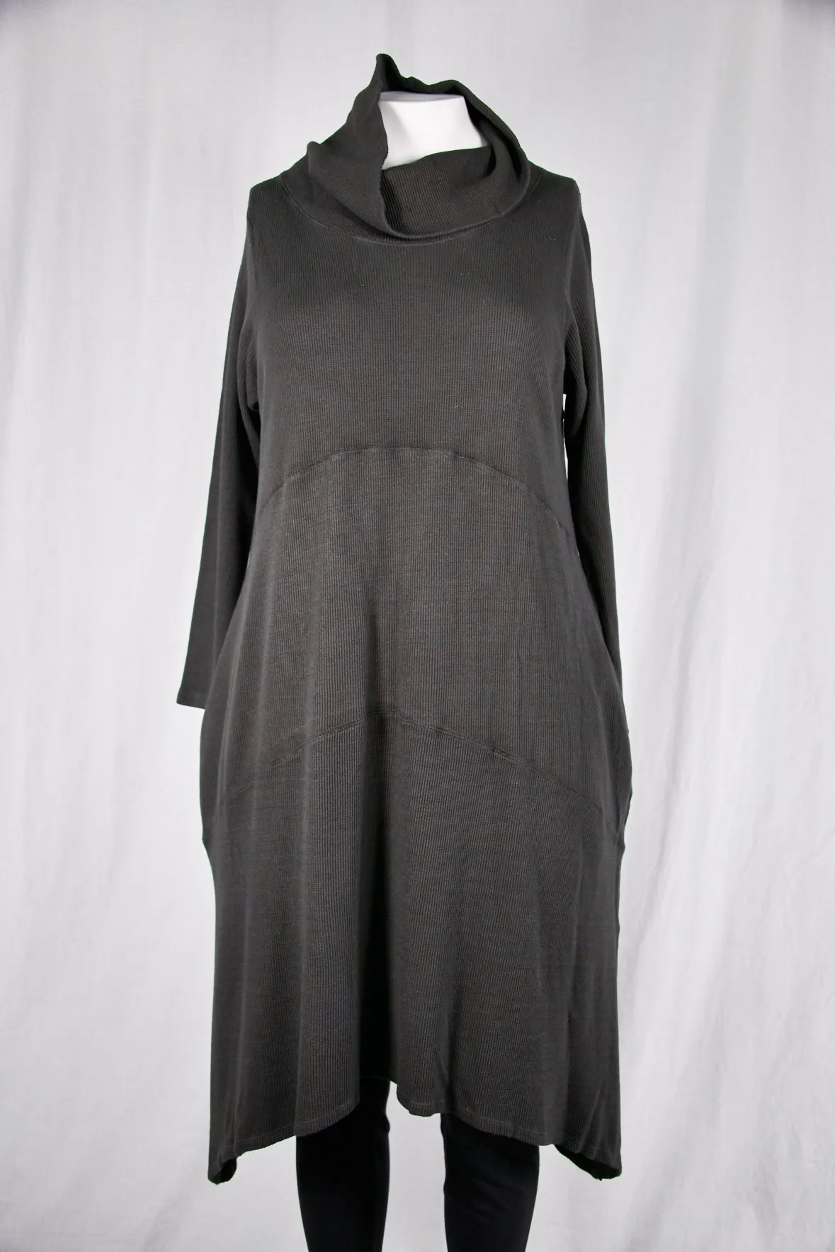 7220 Druid Cowl Dress-Soot-U