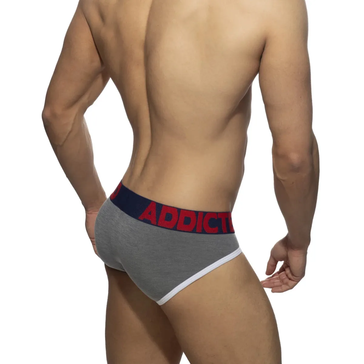 ADDICTED 2 Pack Pique Brief - Turquoise & Charcoal