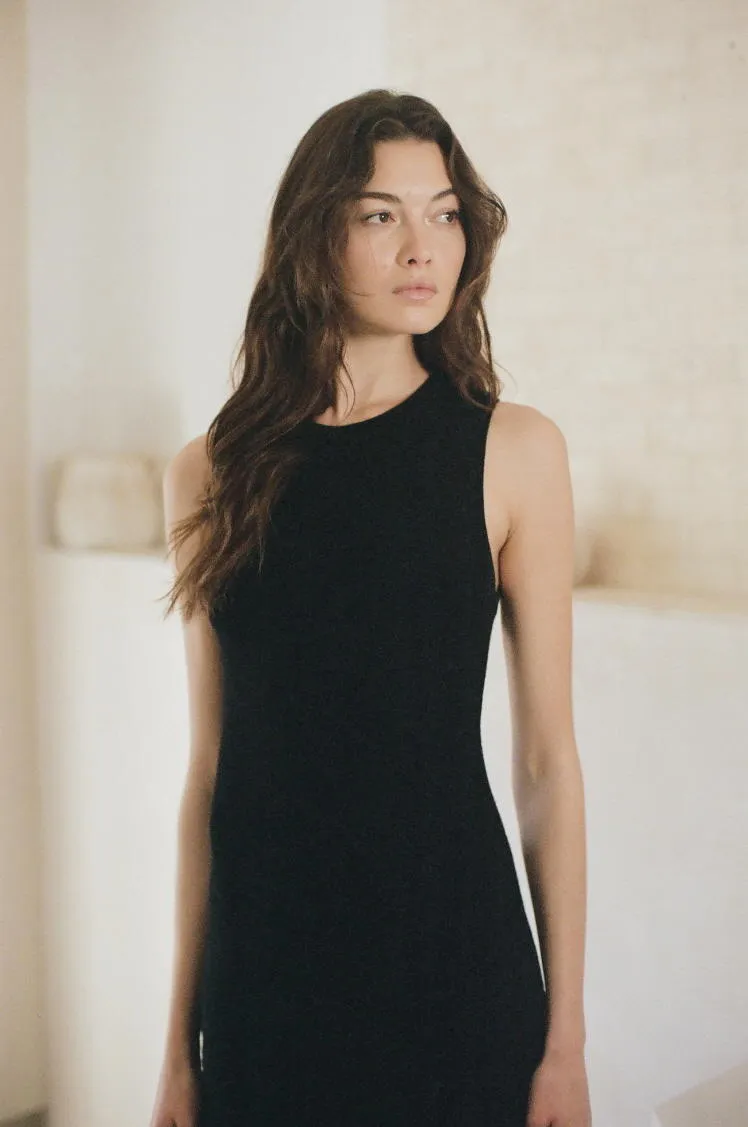 A.Ren Elosie Maxi Sweater Dress Black
