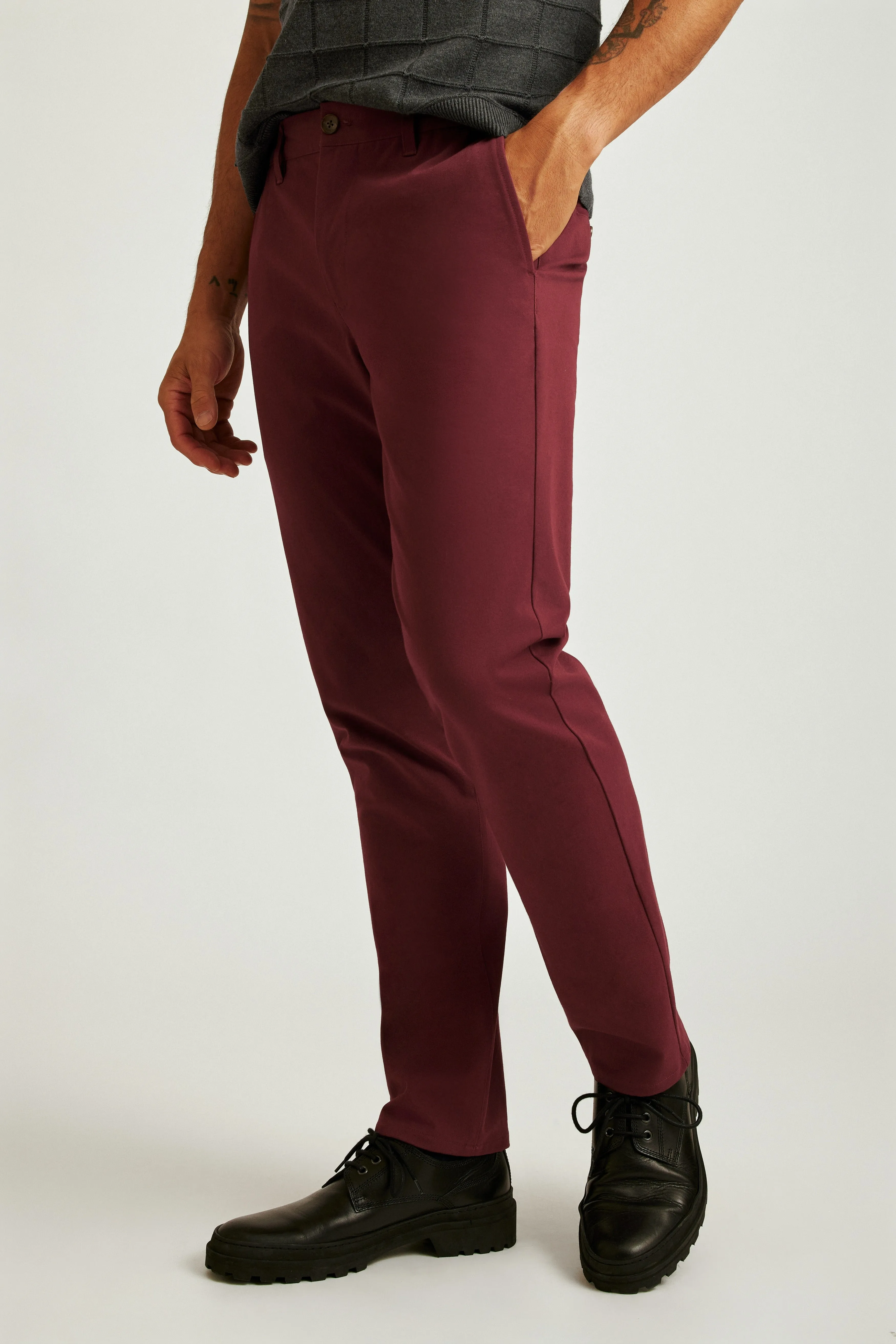 Bonobos Dark Red Slim Stretch Washed 2.0 Chino Pants