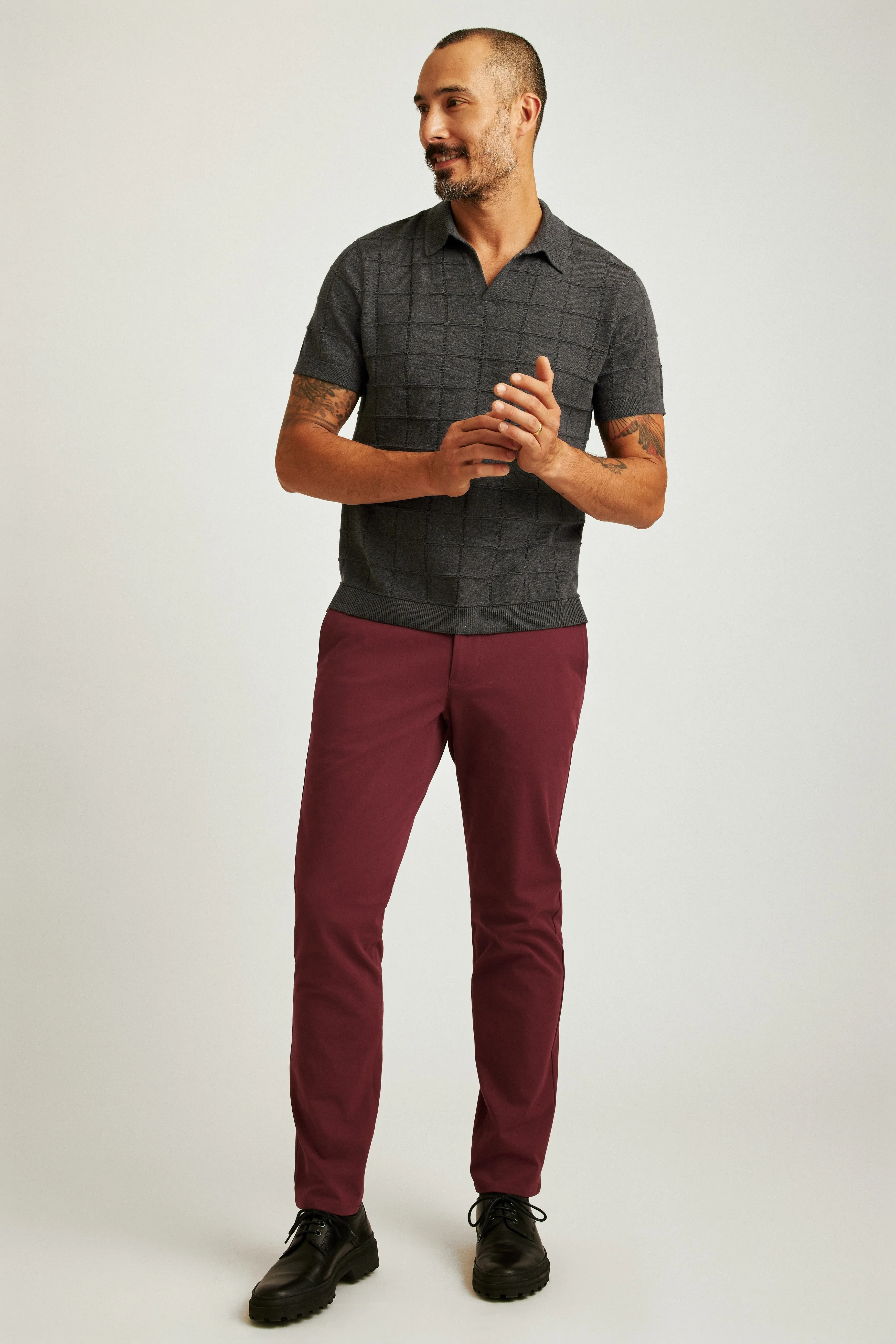 Bonobos Dark Red Slim Stretch Washed 2.0 Chino Pants