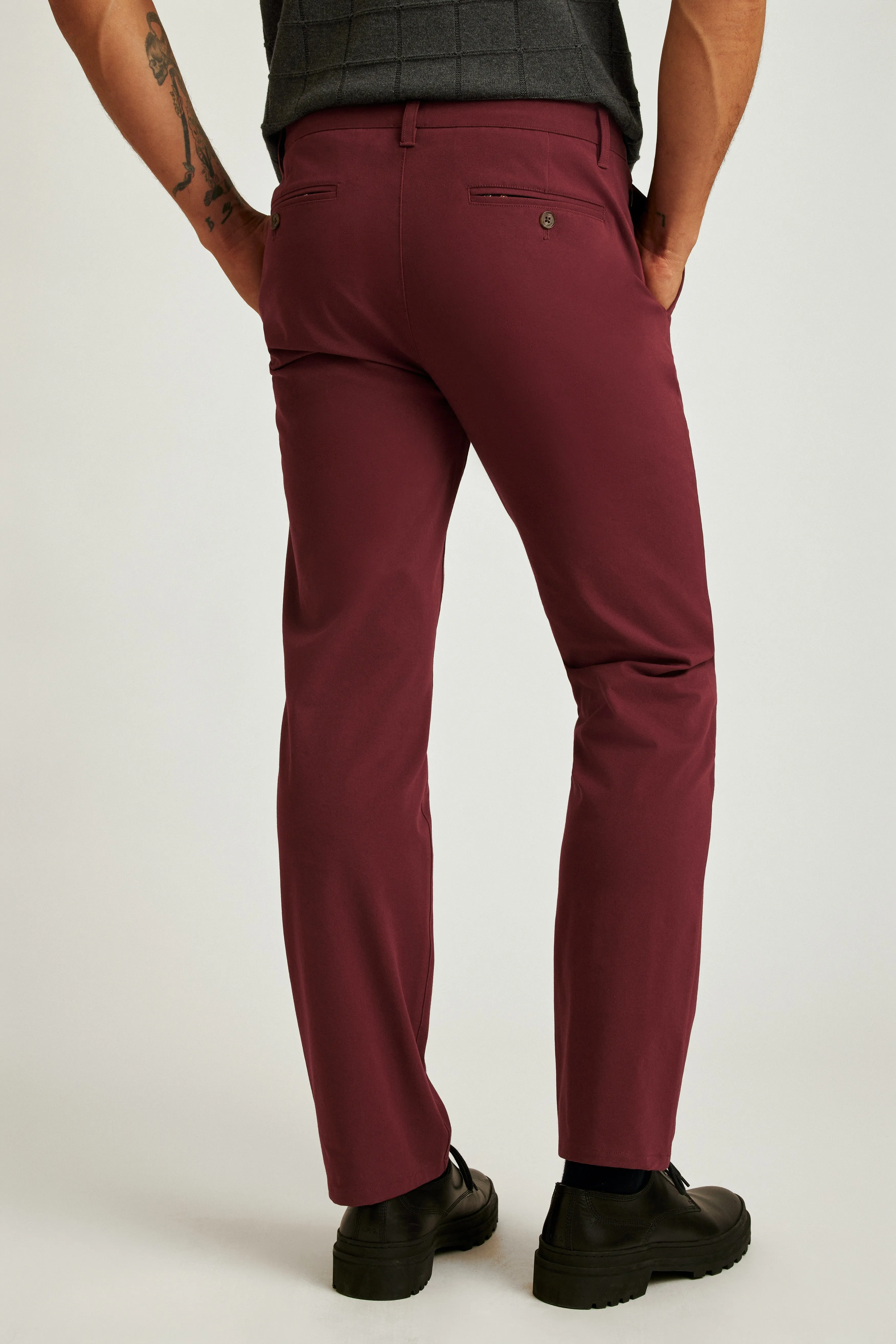 Bonobos Dark Red Slim Stretch Washed 2.0 Chino Pants