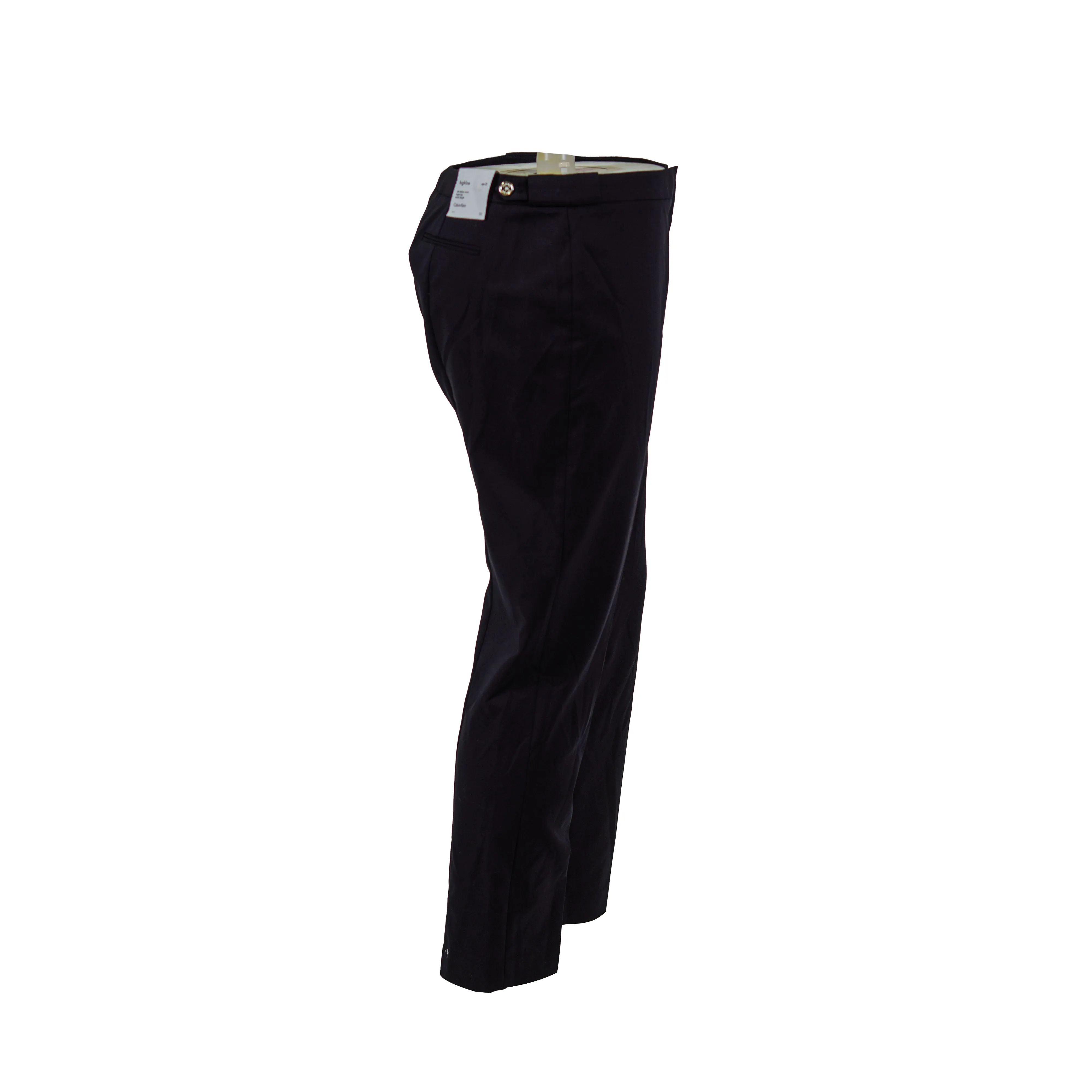 Calvin Klein Women's Highline Tapered Leg Ankle Length Pants Navy Blue Size 12