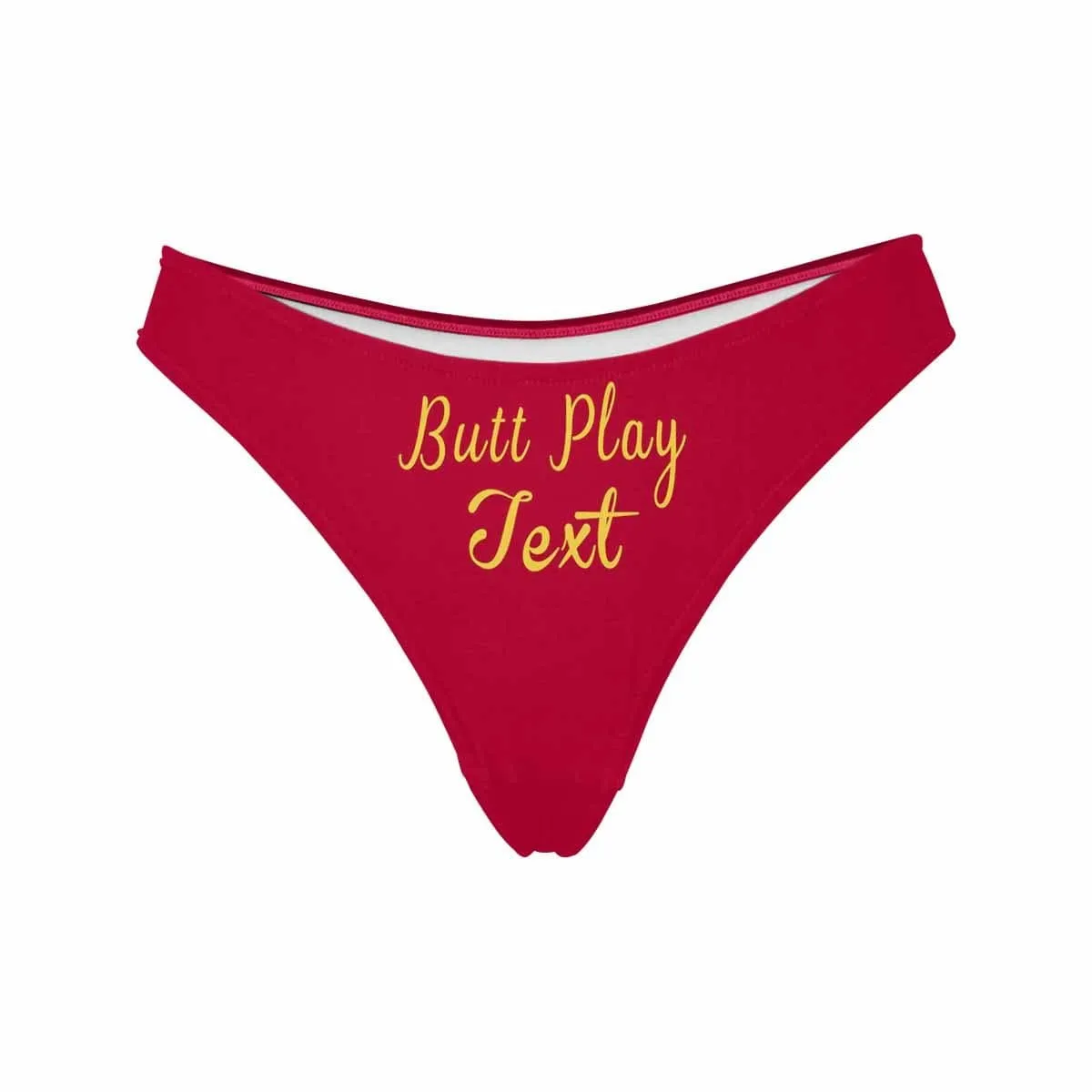 Custom Underwear with Text Personalized Butt Play Lingerie Women's Classic Thongs Gift for Girlfriend or Wife