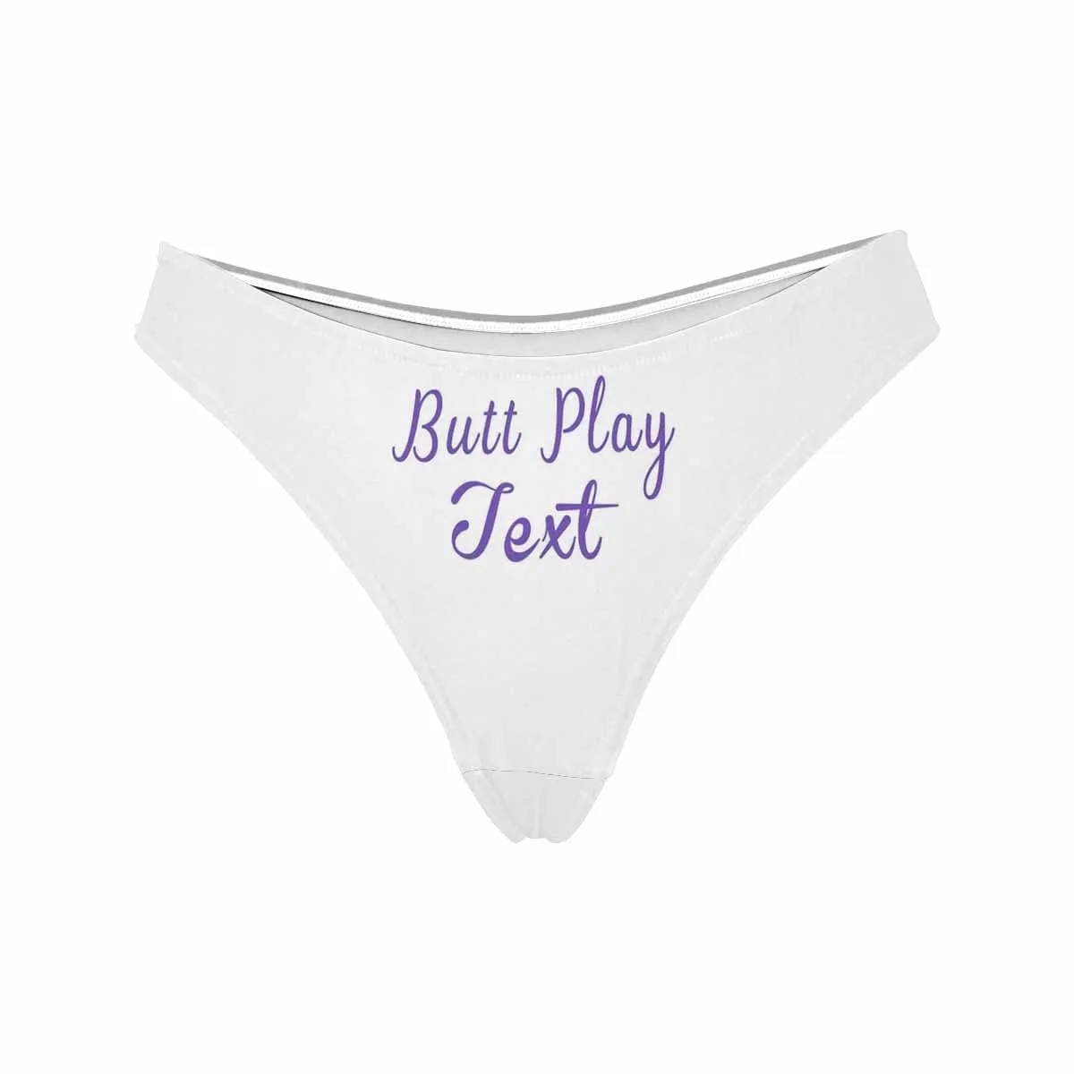 Custom Underwear with Text Personalized Butt Play Lingerie Women's Classic Thongs Gift for Girlfriend or Wife