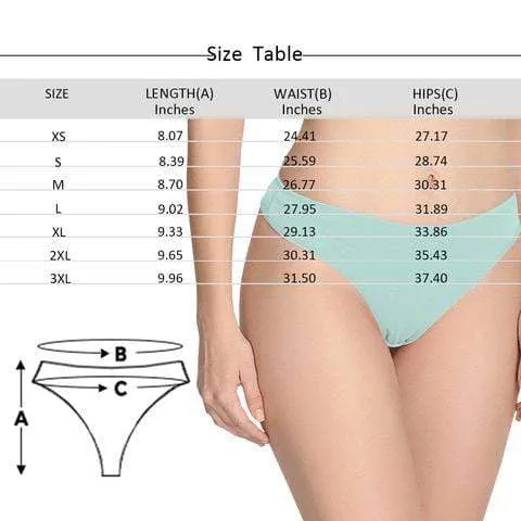Custom Underwear with Text Personalized Butt Play Lingerie Women's Classic Thongs Gift for Girlfriend or Wife