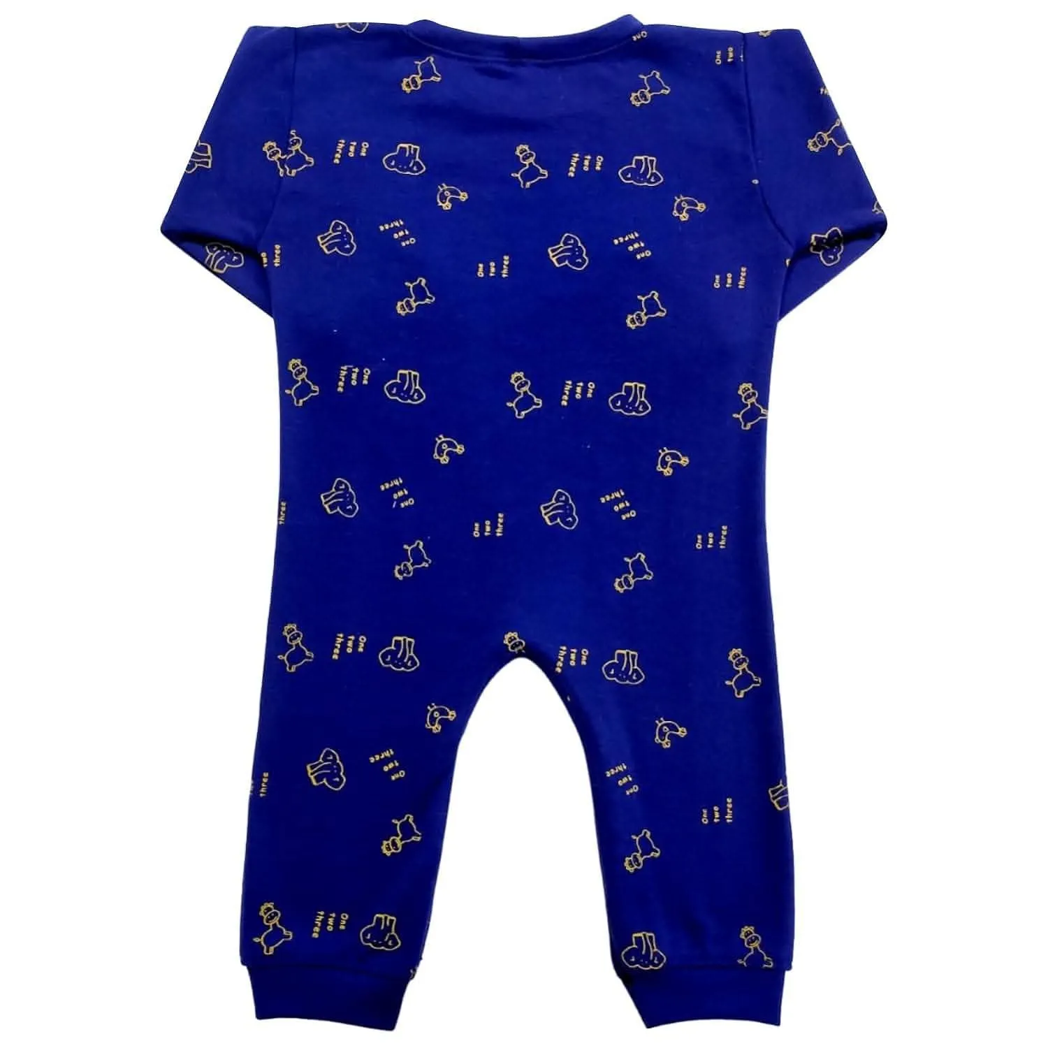 KIDS & BEBS Cute Elephant Print Rompers for Baby Boy And Baby Girls Made With Soft 100% Pure Cotton Fabric Summer Friendly (3 - 6 months)(Blue)