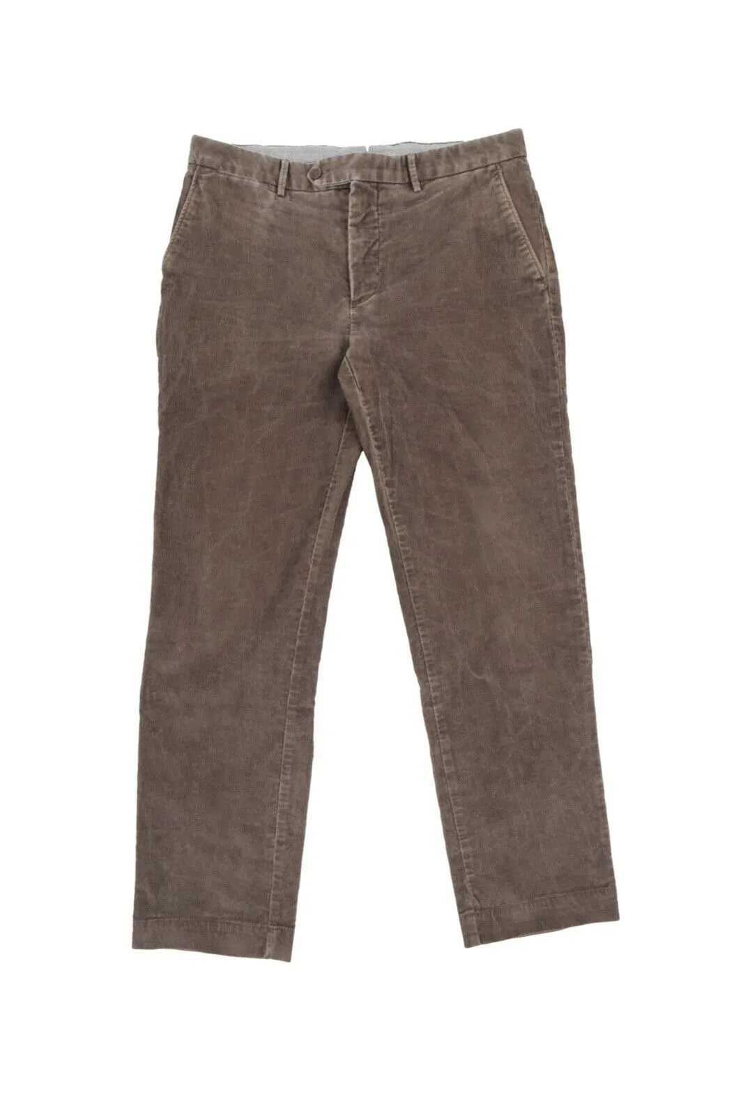 Men's HACKETT LONDON Ashby Brown Corduroy Cotton Chino Pants Trousers Size 32 L