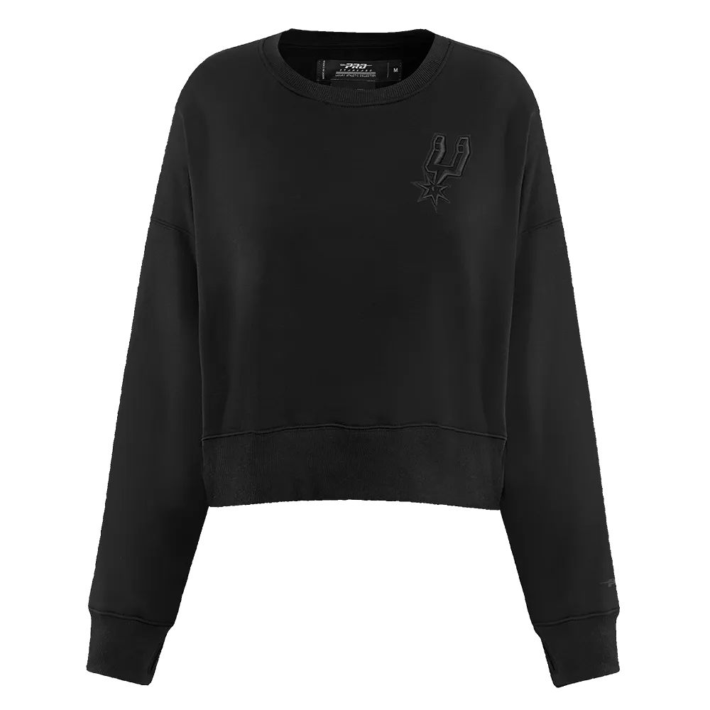 NBA SAN ANTONIO SPURS NEUTRAL WOMEN'S CREWNECK (BLACK)
