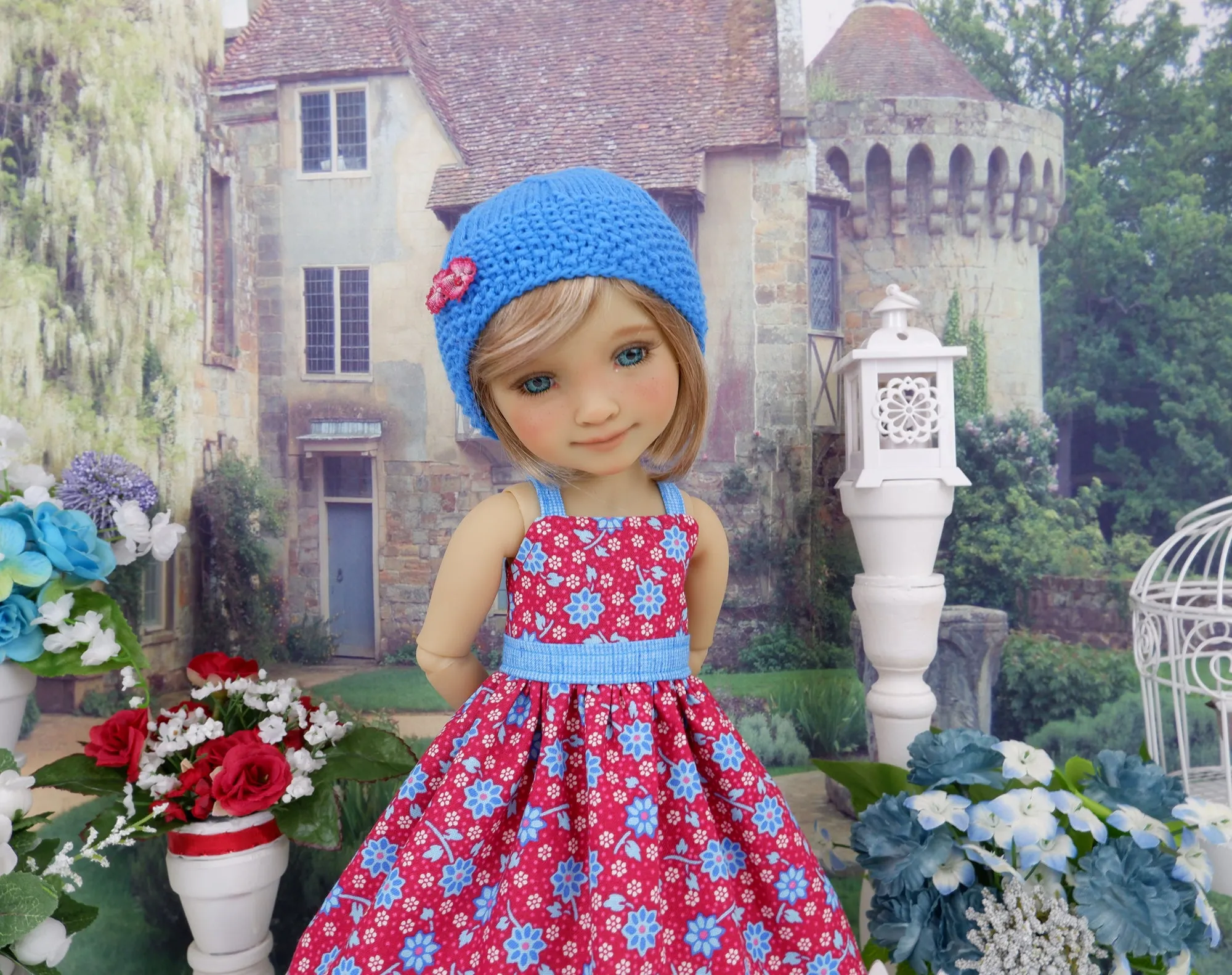 Ruby Blossoms - dress and sweater set with shoes for Ruby Red Fashion Friends doll