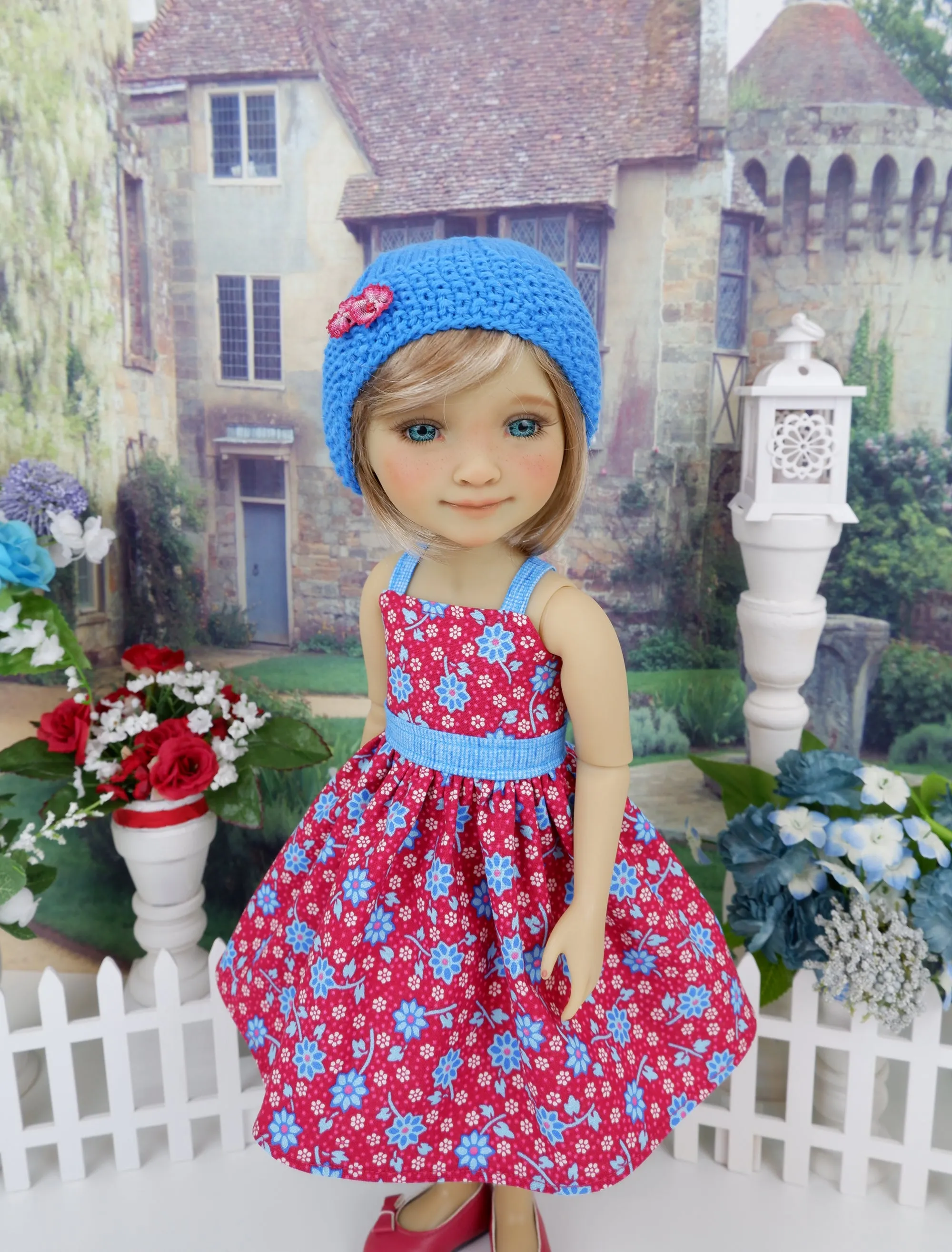Ruby Blossoms - dress and sweater set with shoes for Ruby Red Fashion Friends doll