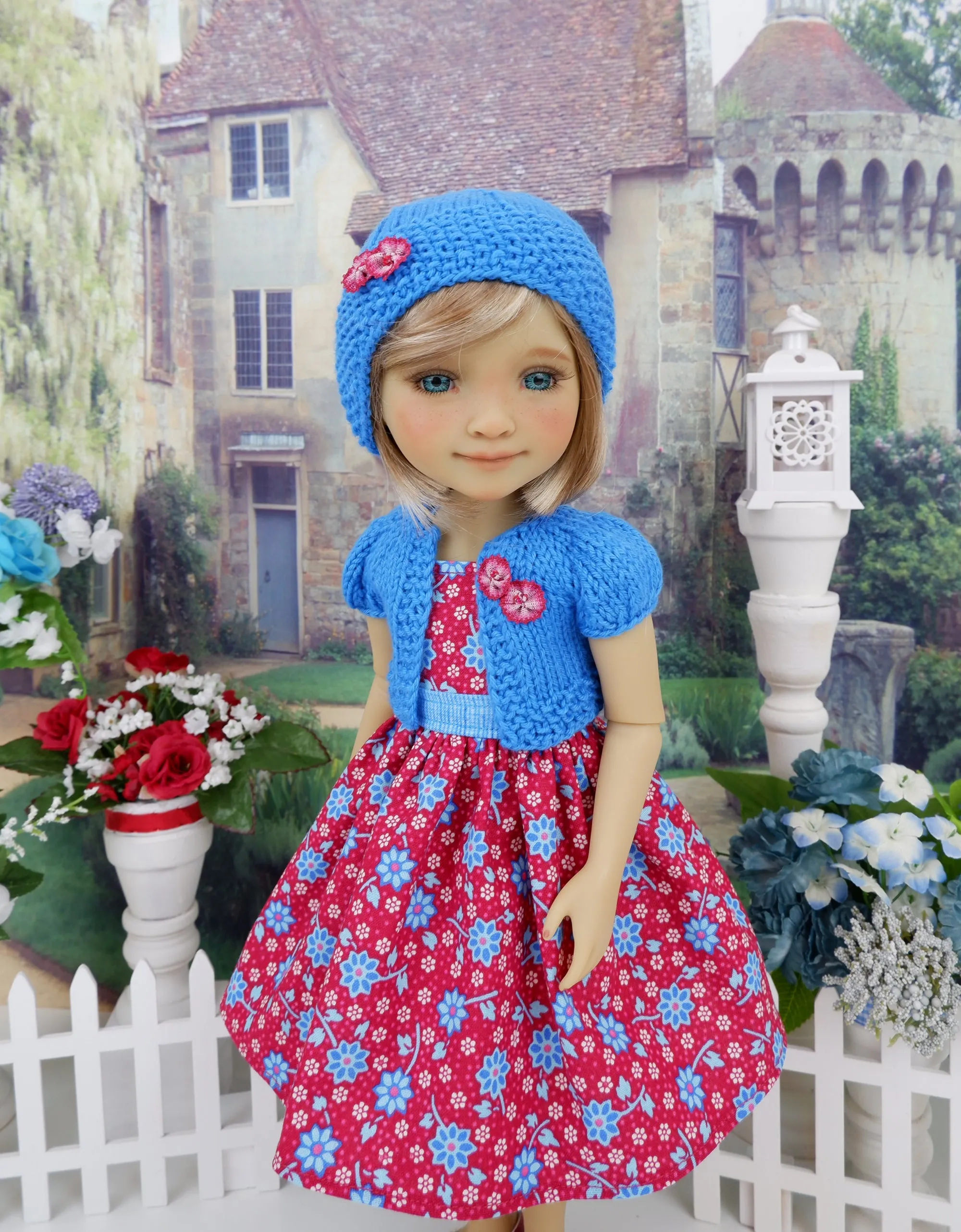 Ruby Blossoms - dress and sweater set with shoes for Ruby Red Fashion Friends doll