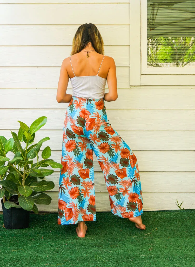 Sunkissed Tropics Palazzo Wrap Pants