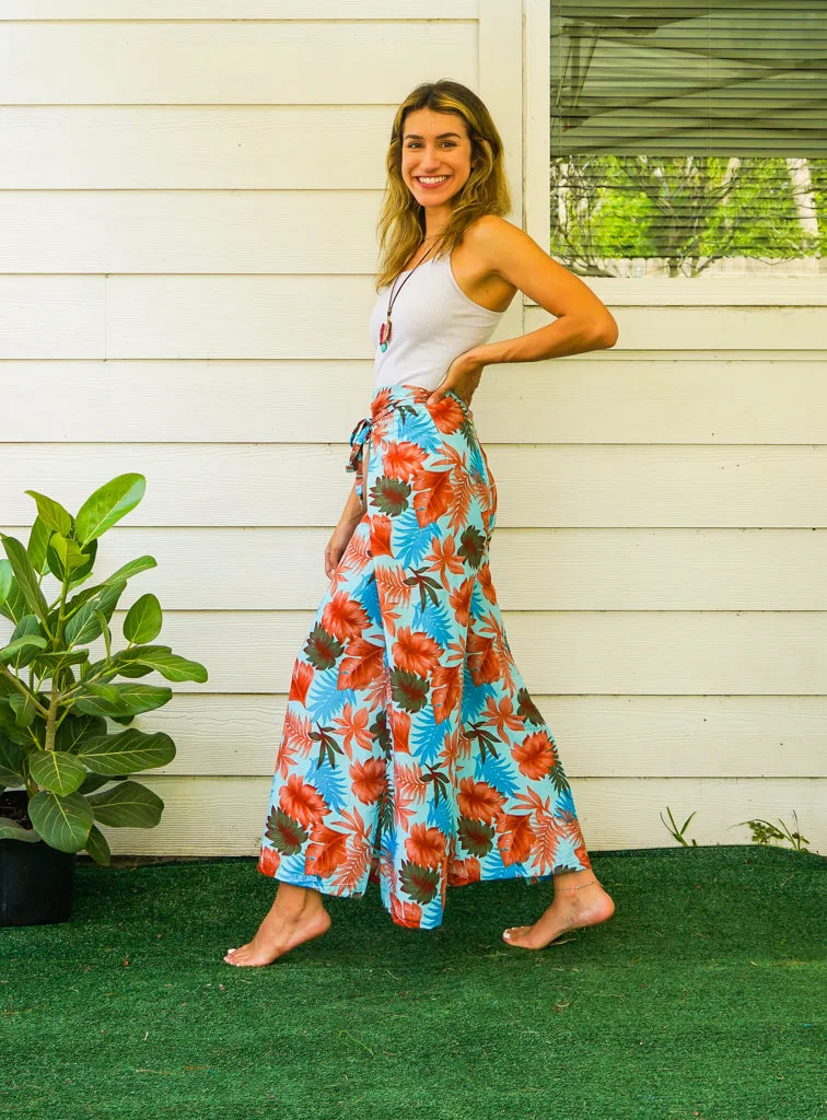 Sunkissed Tropics Palazzo Wrap Pants