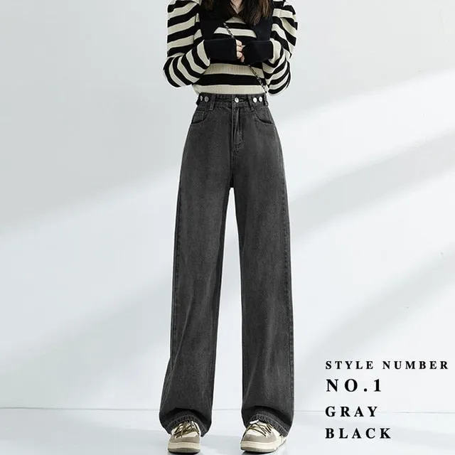 Women's New Streetwear Style High Waist Jeans