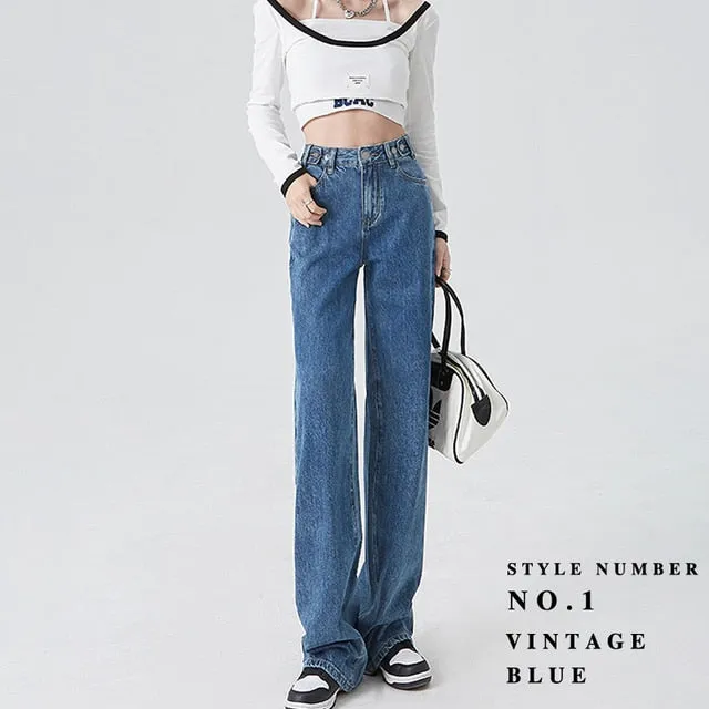 Women's New Streetwear Style High Waist Jeans
